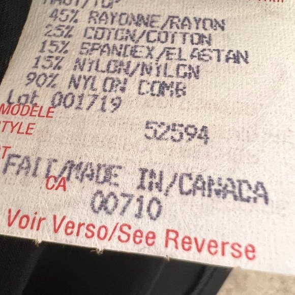 NWT Joseph Ribkoff Sheer Black & Lace Stretch Blouse - Size Medium Large - Picture 11 of 12